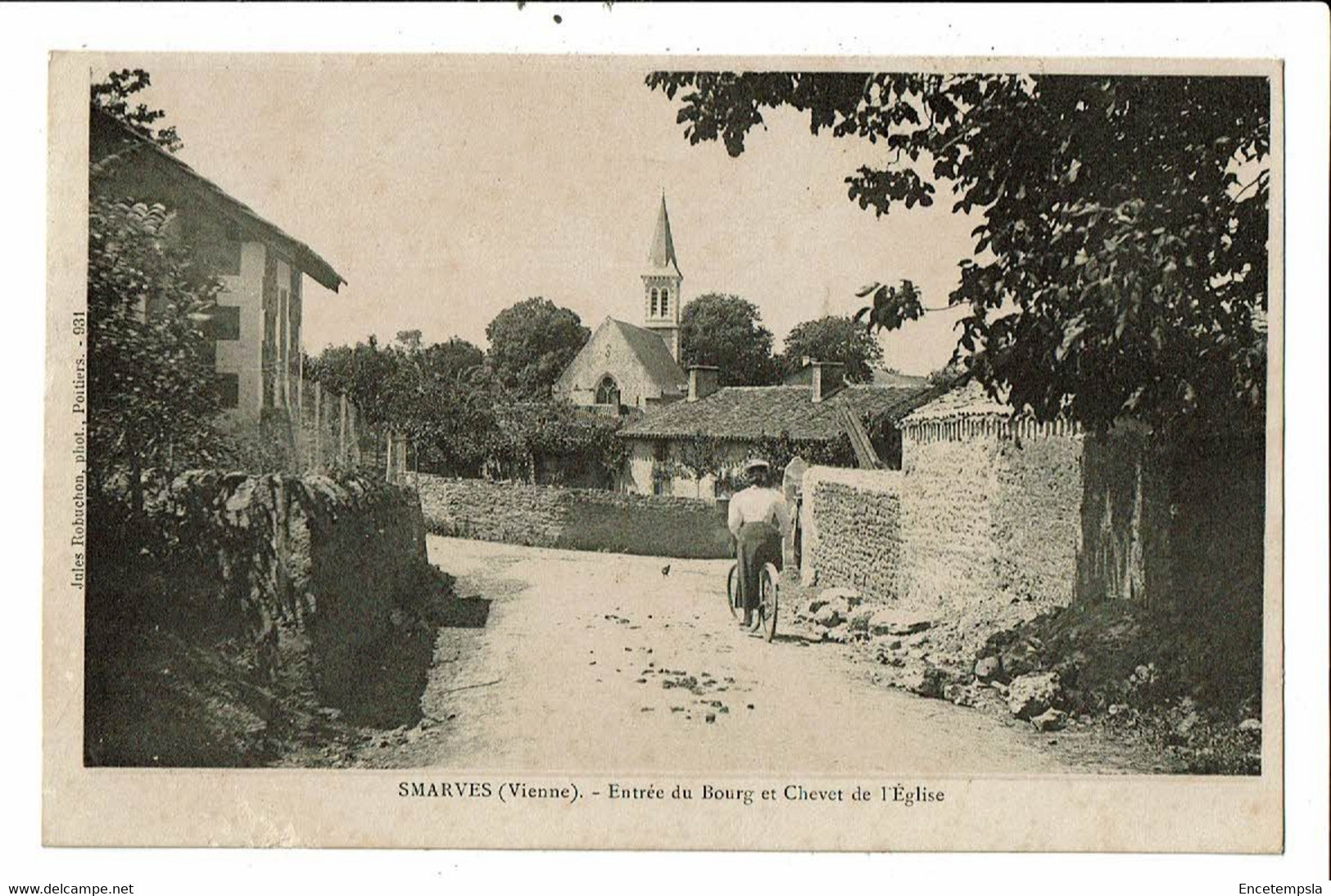 CPA Carte Postale-France-Smarves Entrée Du Bourg Et Chevet De L'église  VM26011p - Smarves