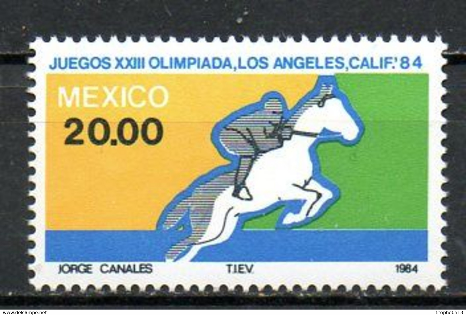 MEXIQUE. N°1047 De 1984. J.O. De Los Angeles/Jumping. - Springconcours