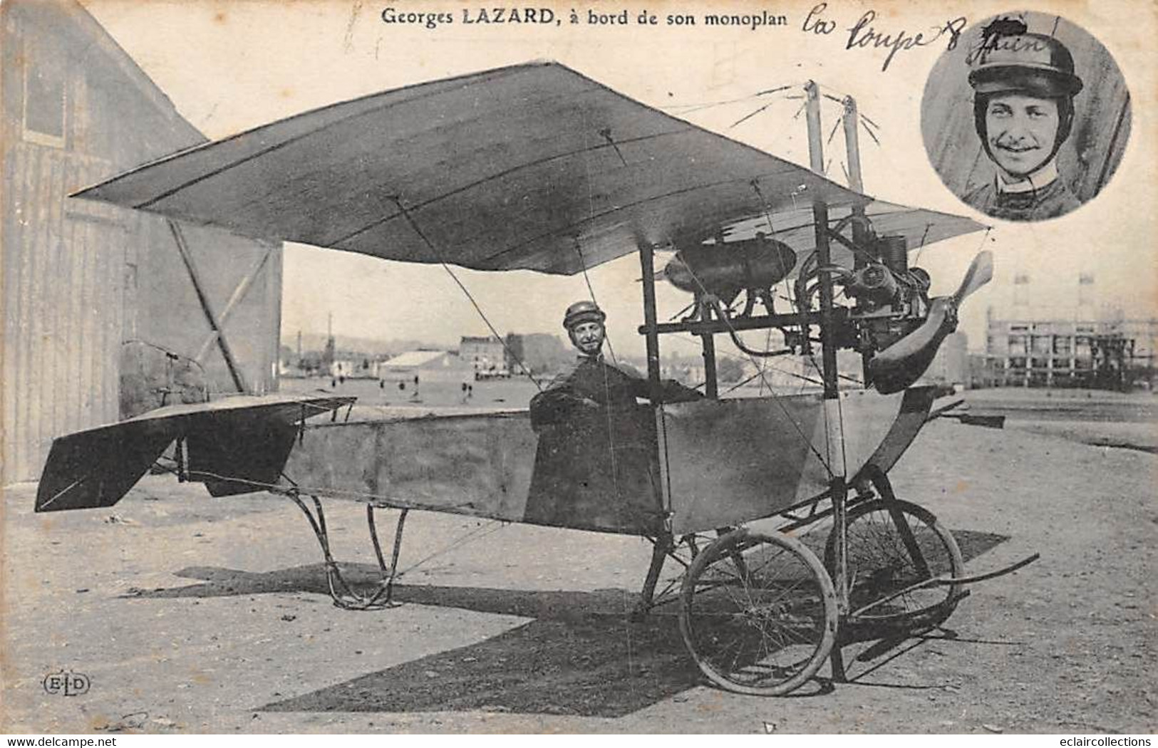 La Loupe     28    Aviation. Georges Lazard A Bord De Son Monoplan     (Voir Scan) - La Loupe