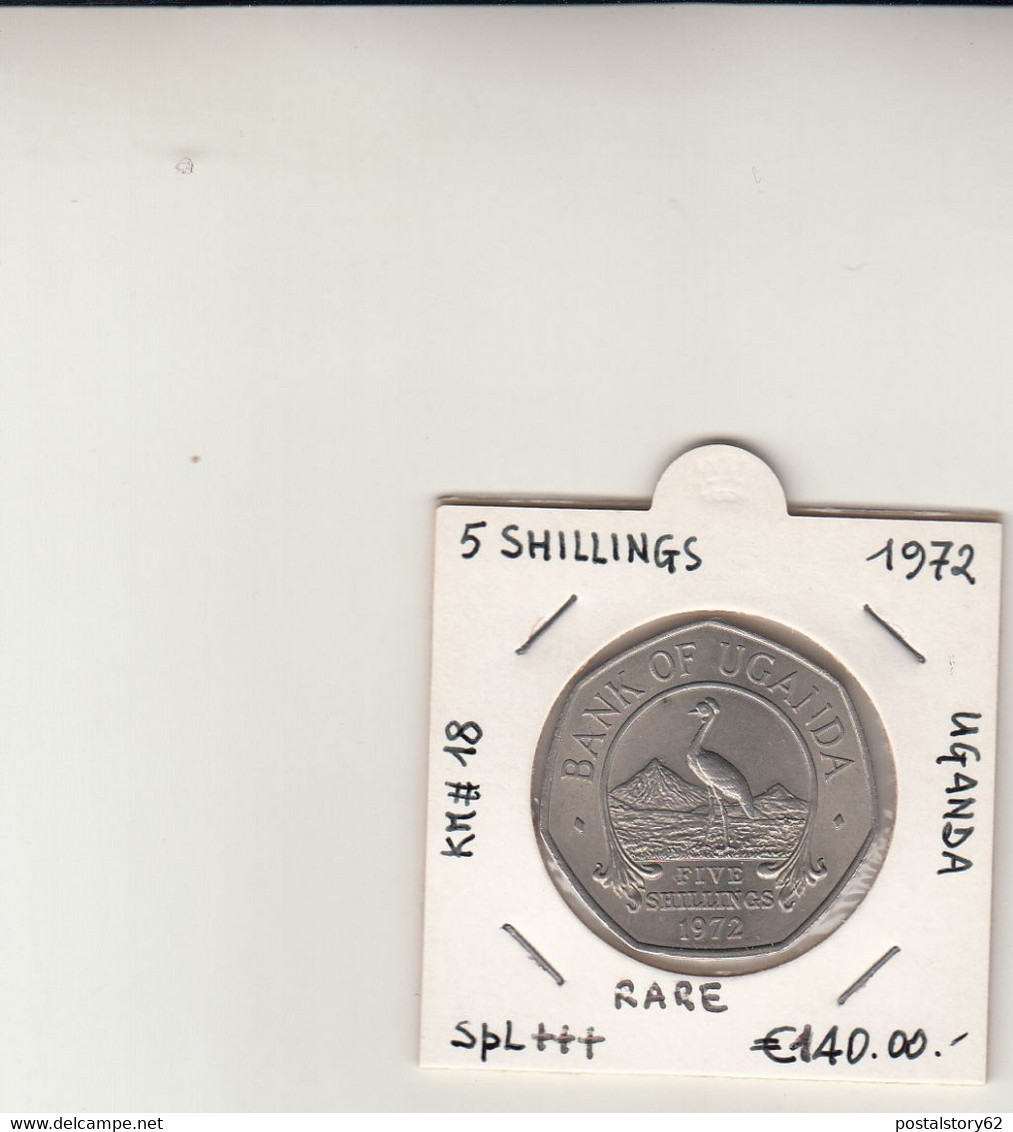 Uganda - Bank Of Uganda - Five Schillings 1972 Rara Qfd - Uganda