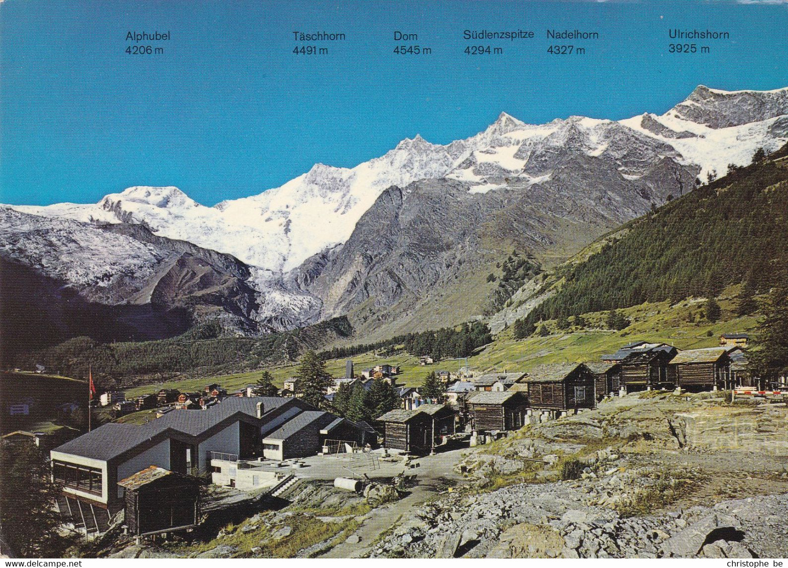 Saas Fee, Mit Feegeltscher, Alphubel Und Mischabelgruppe (pk76330) - Saas Im Prättigau