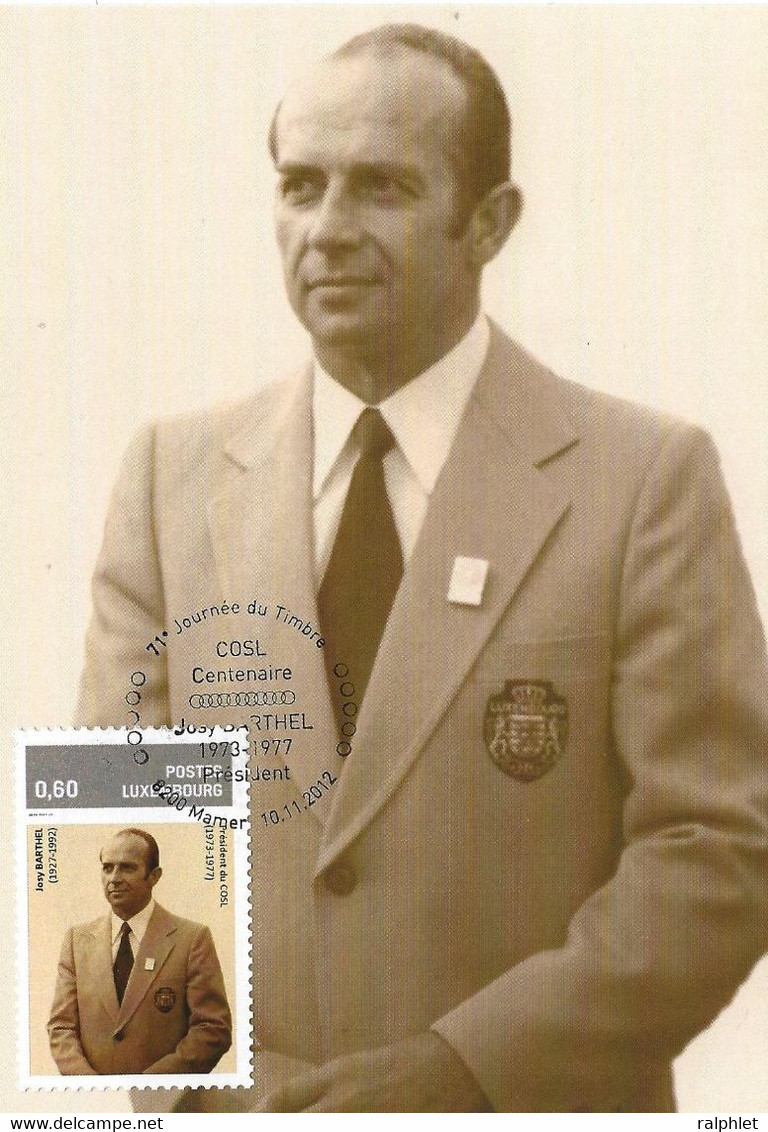 Luxembourg 2017 Josy Barthel Champion Olympique Helsinki 1952 Président COSL ¦ Olympic Winner ¦ Olympiasieger - Covers & Documents