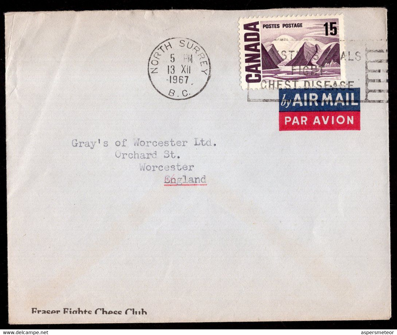 Canada - 1967 - Lettre - Air Mail - Envoyé En England - A1RR2 - Brieven En Documenten