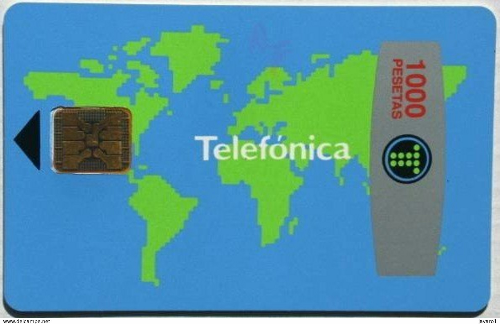 SPAIN : T004 1000 Ptas World Map (chip SI4) USED TESTCARD TARJETA DE PRUEBA - Otros & Sin Clasificación
