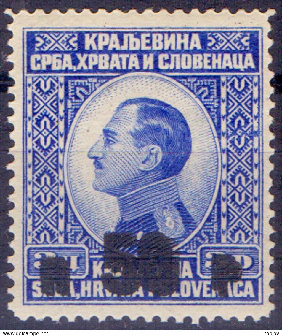 YUGOSLAVIA - JUGOSLAVIA  - ERROR  DOUBLE OVPT.  - Mi. 187 - **MNH - 1925 - Otros & Sin Clasificación