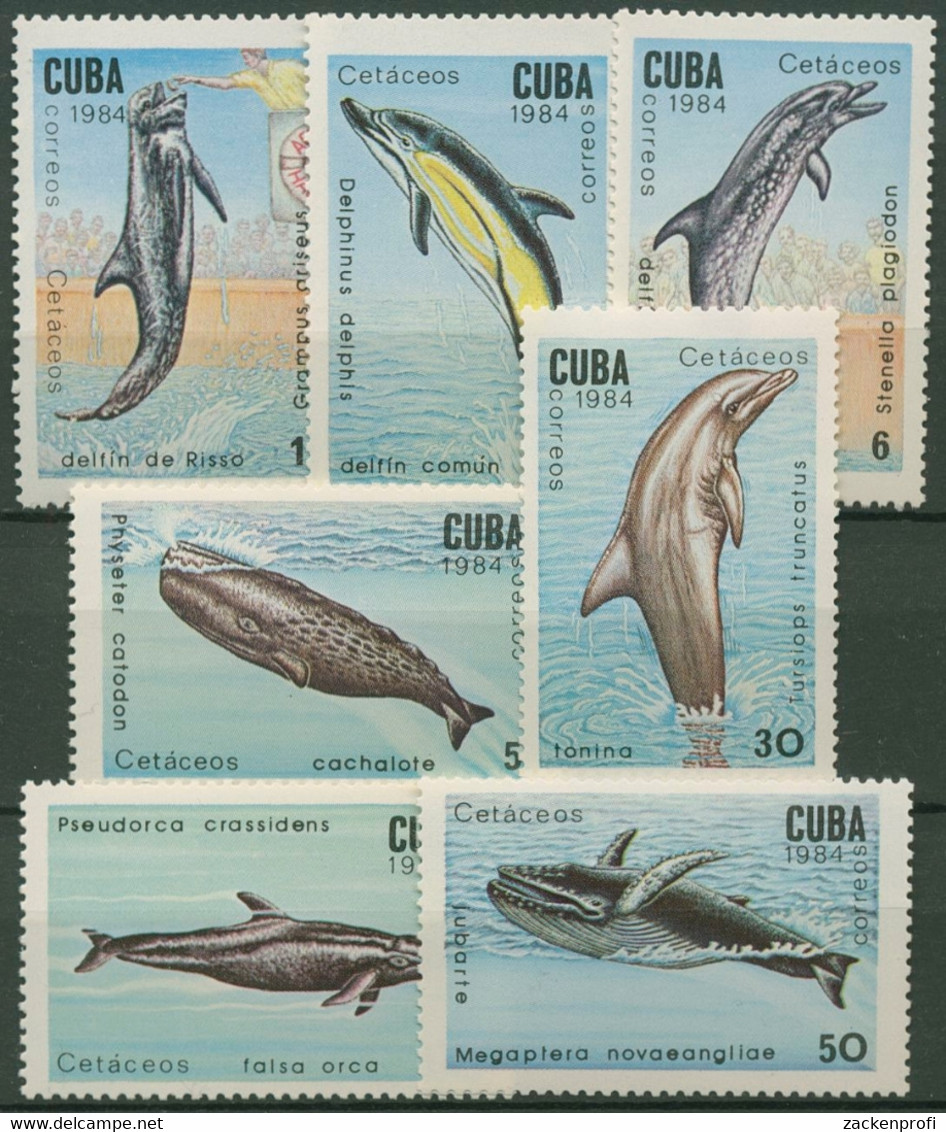 Kuba 1984 Wale: Delphin, Pottwal, Tümmler 2828/34 Postfrisch - Neufs