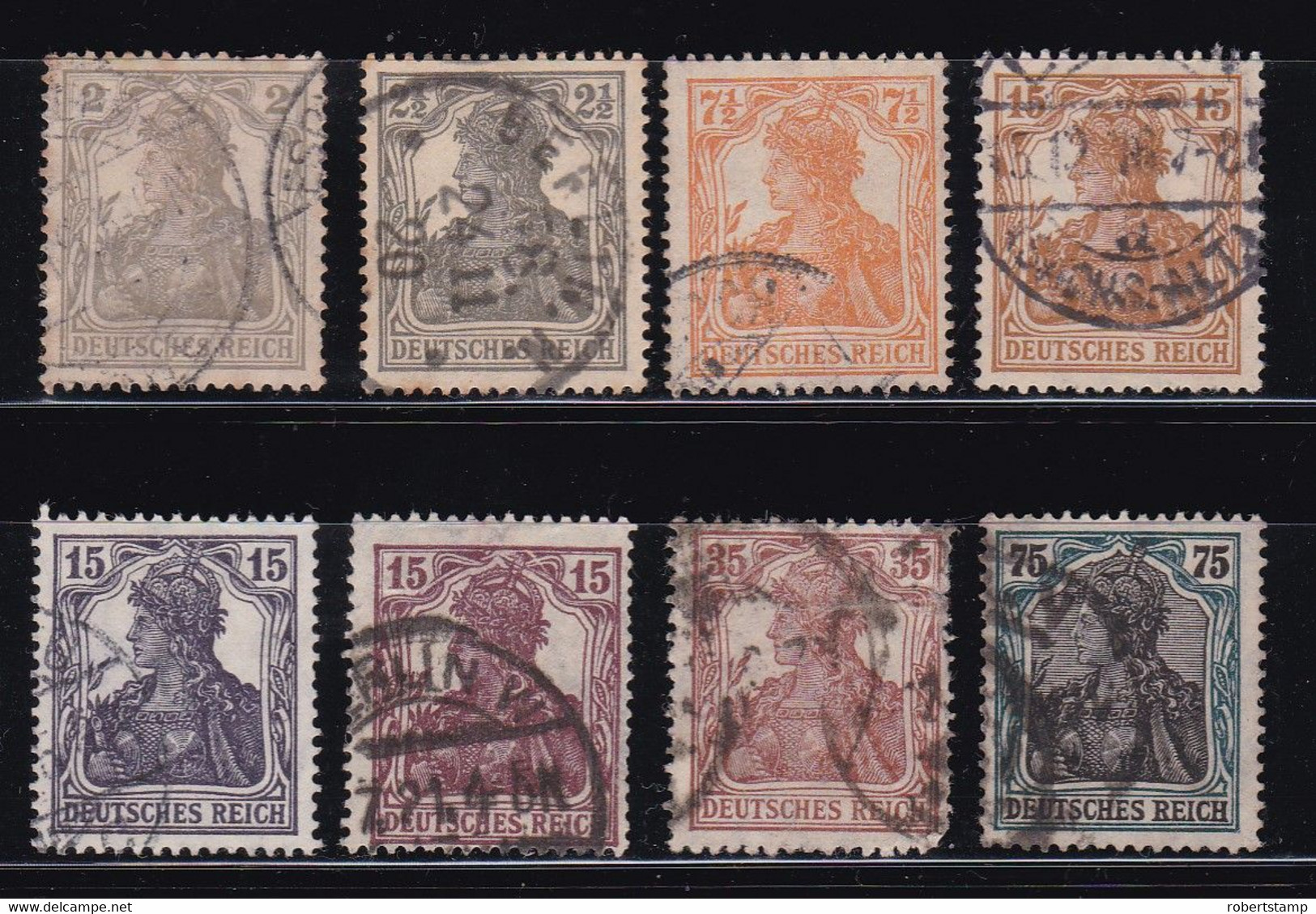 ALEMANIA IMPERIO 1916-19  Serie Completa Usada Yvert Nº 96/103 - Gebruikt