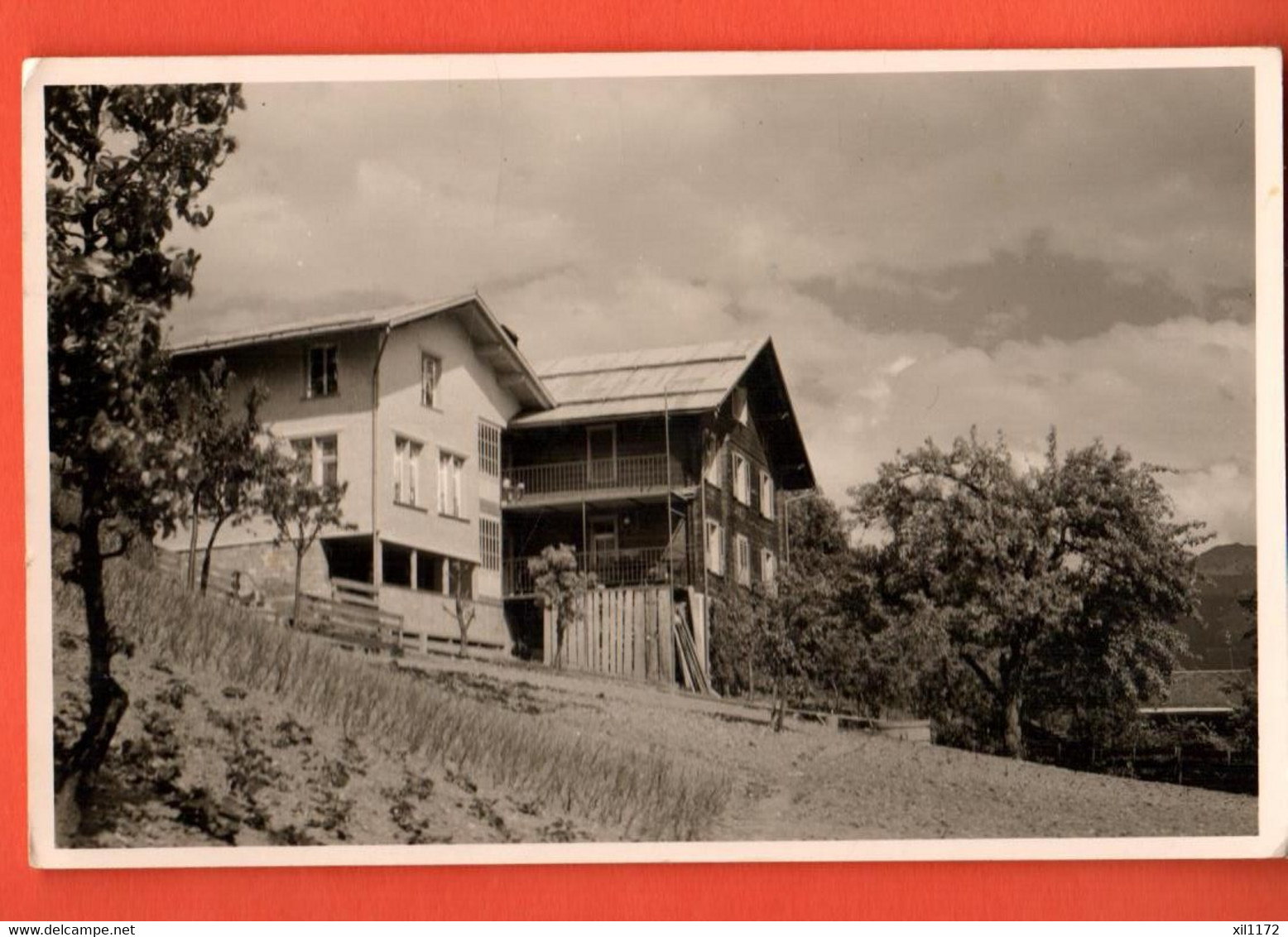 ZHA-15 SELTEN Fanas I. Prättigau, Pension Kalchofen. Gelaufen 1948. Fotokarte Mischols Schiers - Fanas