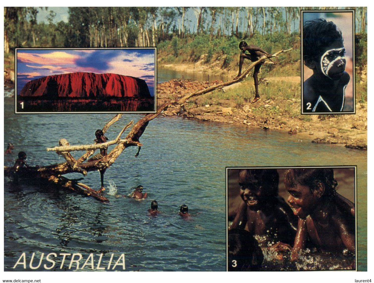 (DD 28) Australia - Native Child Playing In River - Aborigines