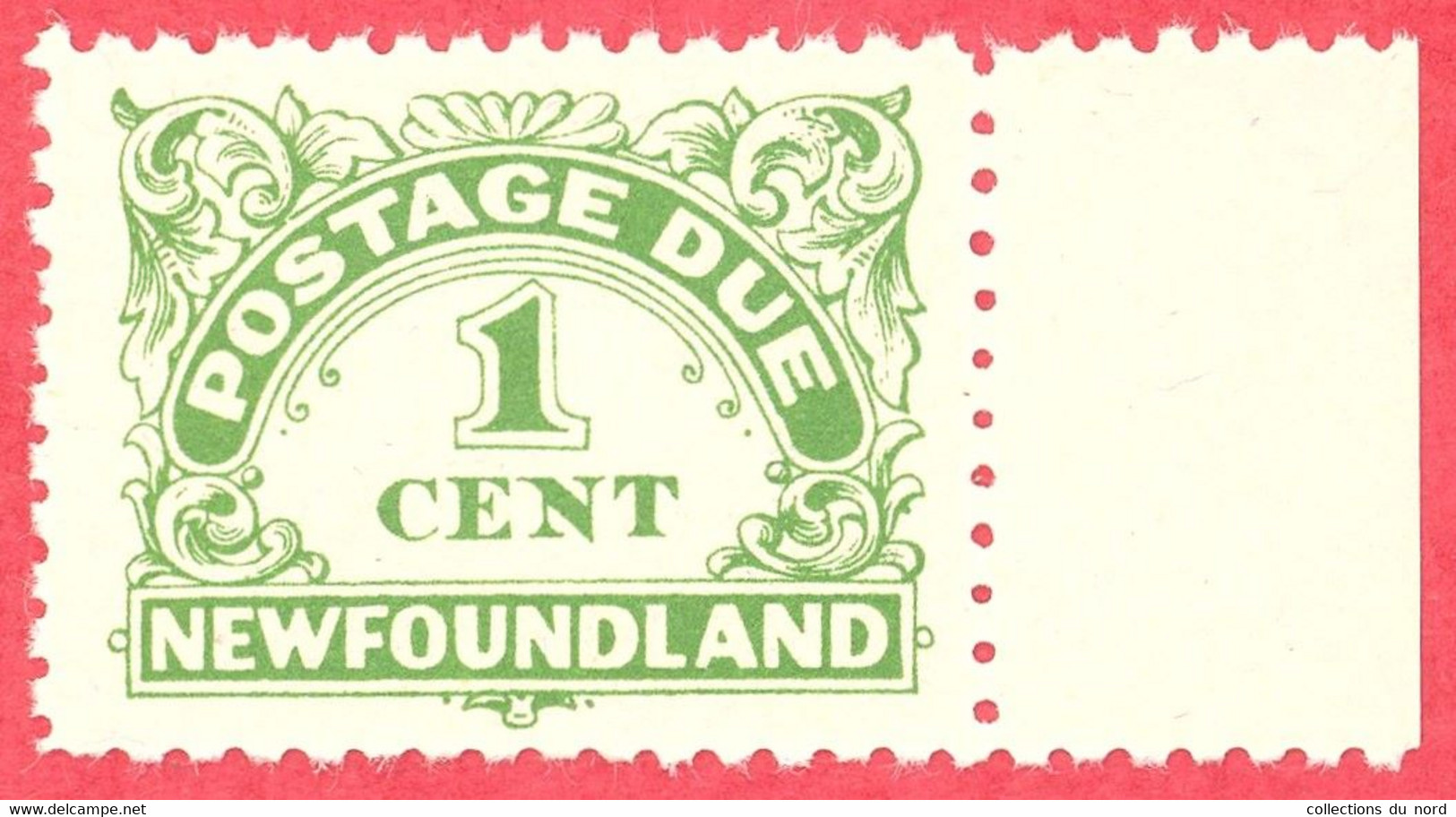 Canada Newfoundland # J1 - 1 Cent - Mint N/H VF - Dated  1939 - Postage Due /  Affranchissement  Dû - Fine Di Catalogo (Back Of Book)