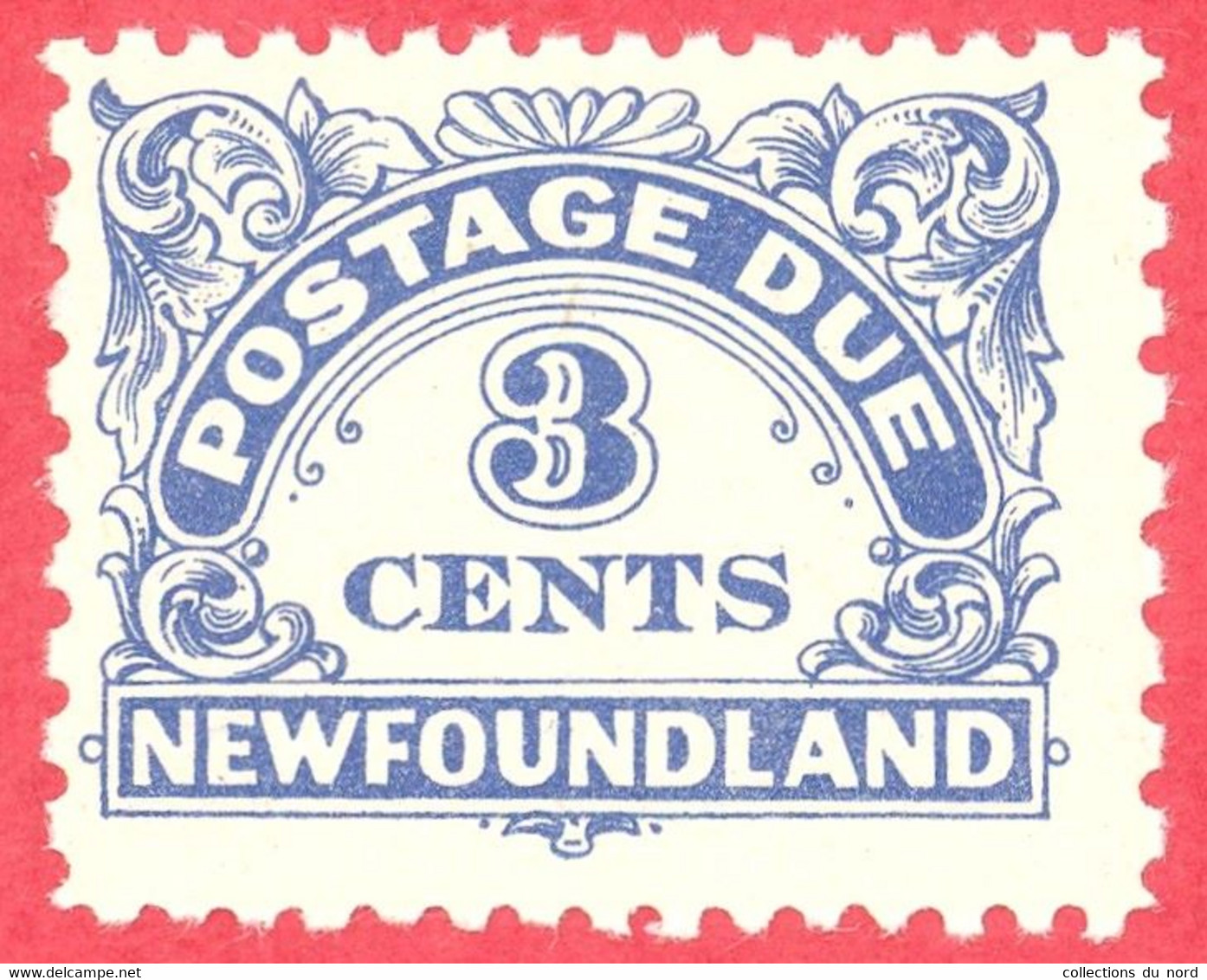 Canada Newfoundland # J3 - 3 Cents - Mint N/H F - Dated  1939 - Postage Due /  Affranchissement  Dû - Back Of Book