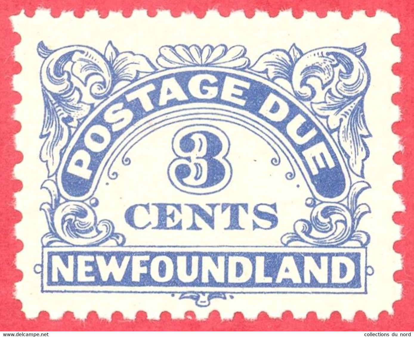 Canada Newfoundland # J3 A - 3 Cents - Mint N/H F/VF - Dated  1939 - Postage Due /  Affranchissement  Dû - Back Of Book