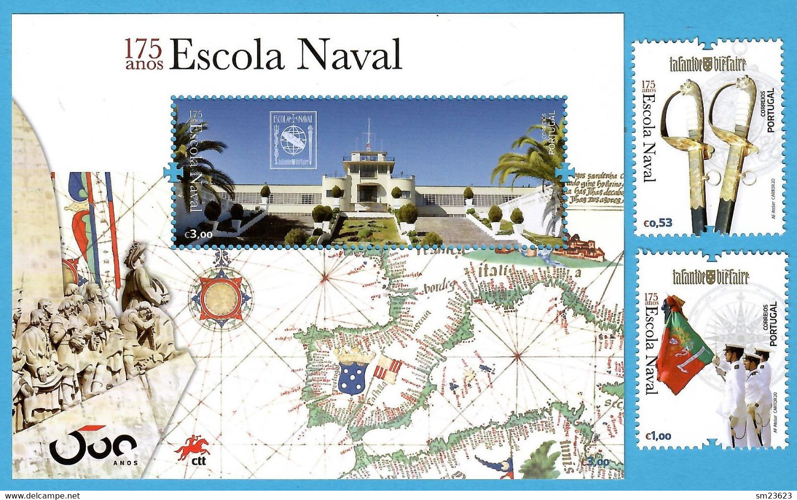 Portugal  2020   Mi.Nr. Sheet 467 + 4675 / 4676 ,175 Anos  Escola Naval - Postfrisch / MNH / (**) - Ungebraucht