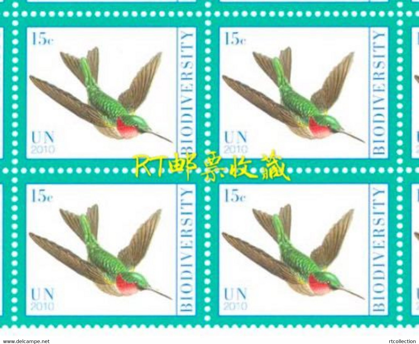 United Nations UN New York 2010 - Block International Year Of Biodiversity Bird Nature Animal Birds Fauna Stamps MNH - Other & Unclassified