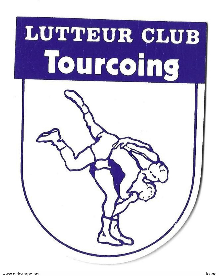 LUTTEUR CLUB TOURCOING NORD - BLASON EN TISSU PLASTIFIE ( ANCIEN ) VOIR LE SCANNER - Bekleidung, Souvenirs Und Sonstige