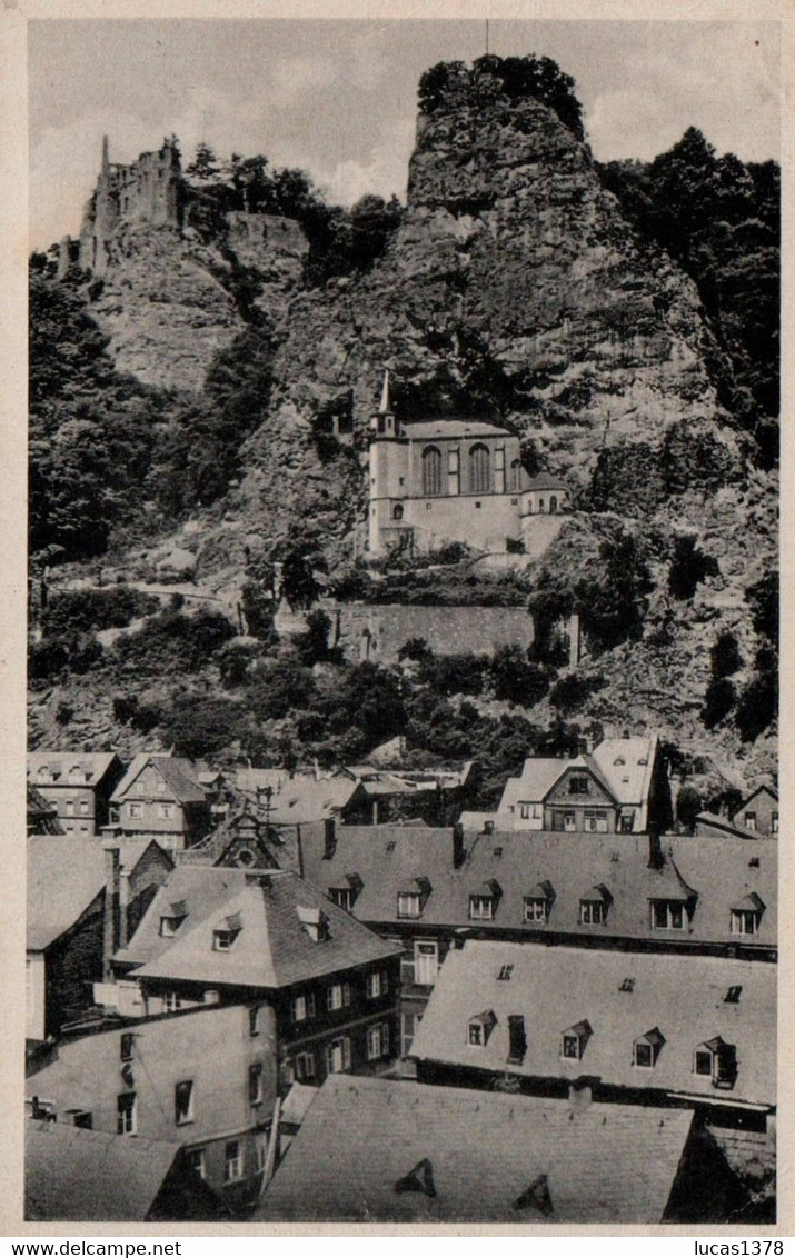 Idar - Oberstein A. D. Nahe - Felsenkirche Und Burg / TAMPON AIGLE NAZI 1942 - Idar Oberstein
