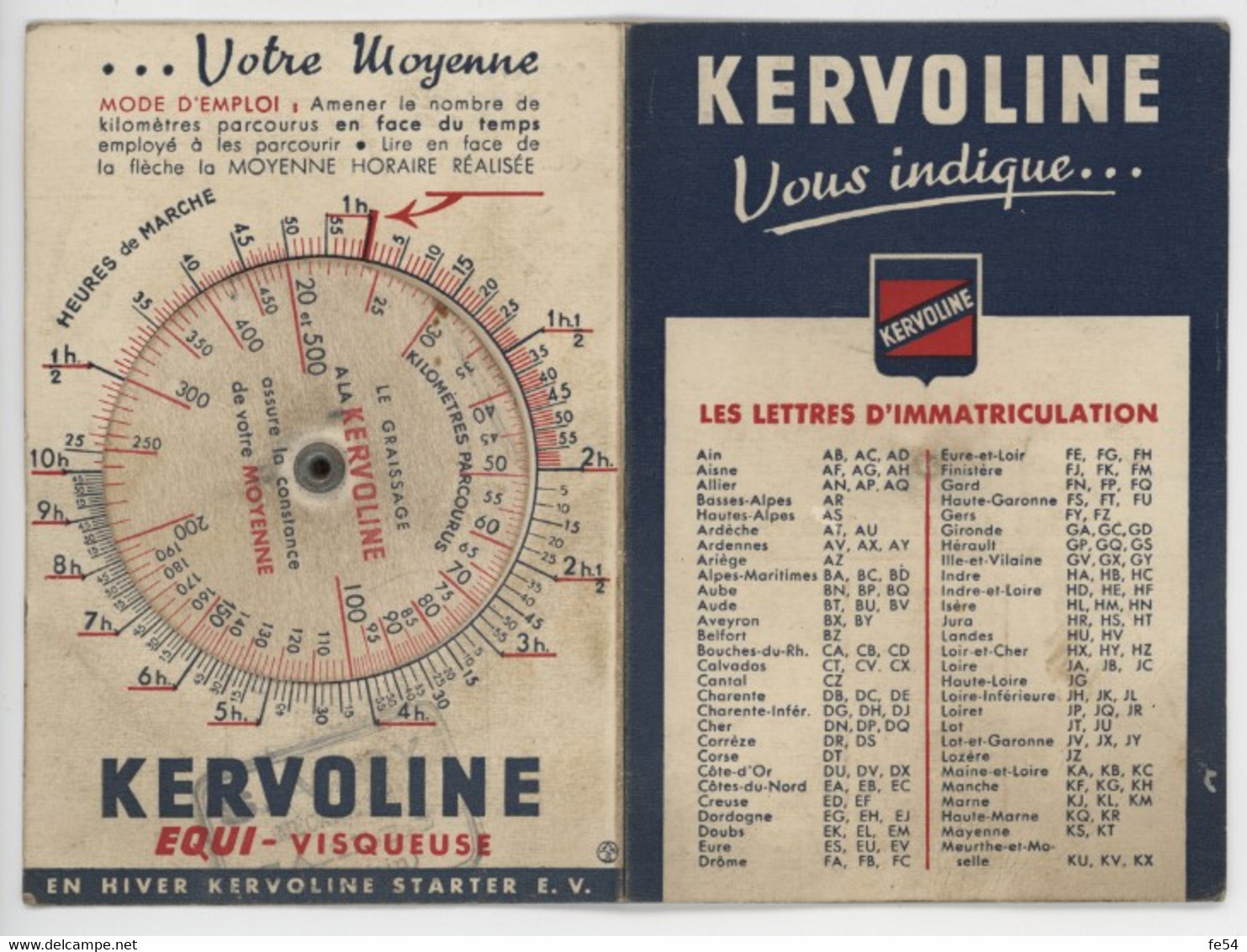 ° Publicité ° Lubrifiant KERVOLINE ° - Reclame