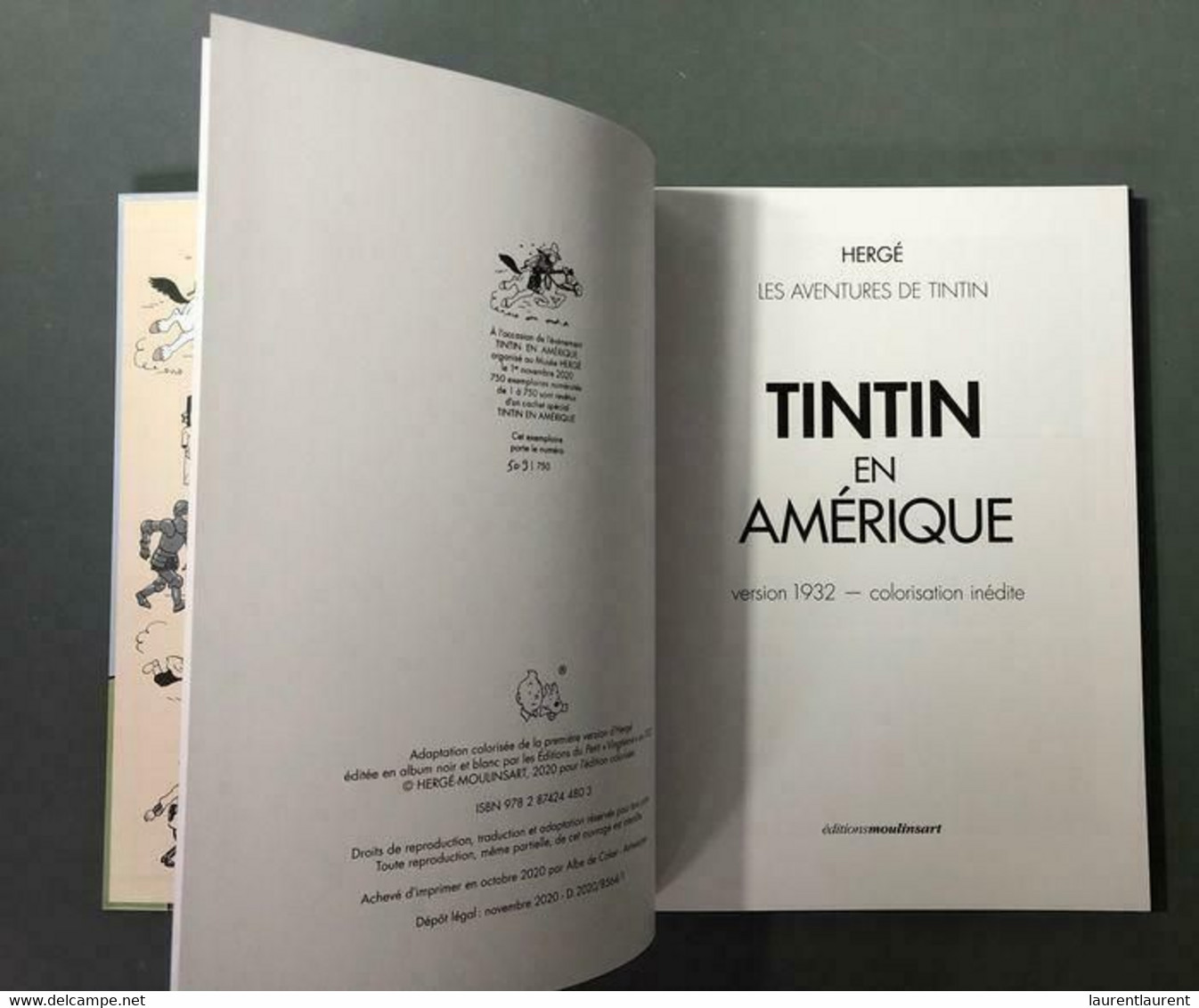 Tintin En Amérique - Colorisation Inédite - Tirage Limité Numéroté à 750 Exemplaires - (2020) - RARE - Tirages De Tête