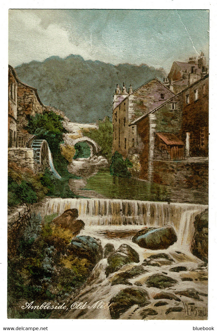 Ref 1441  -  Early Frith Postcard - Old Water Mill & River - Ambleside Lake District Cumbria - Ambleside