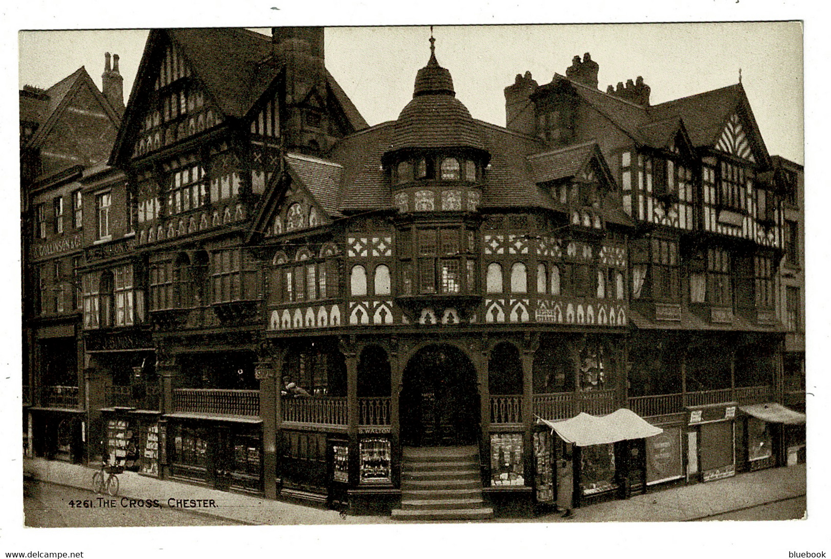 Ref 1441  - J. Salmon Early Postcard - The Cross & Old Buildings - Chester Cheshire - Chester