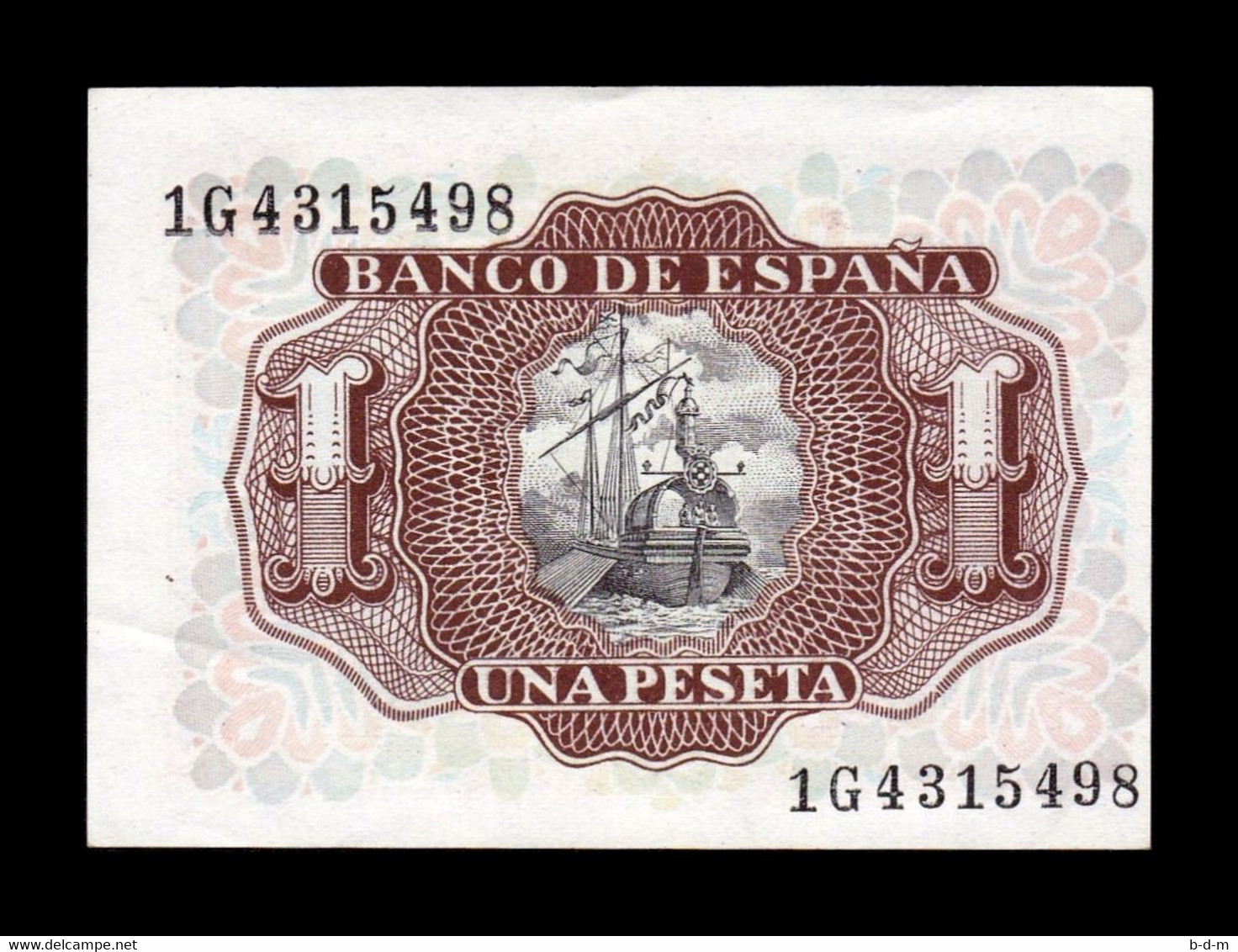 España Spain Error 1 Peseta Marquéz De Santa Cruz 1953 Pick 144 Serie 1G SC- AUNC - 1-2 Pesetas