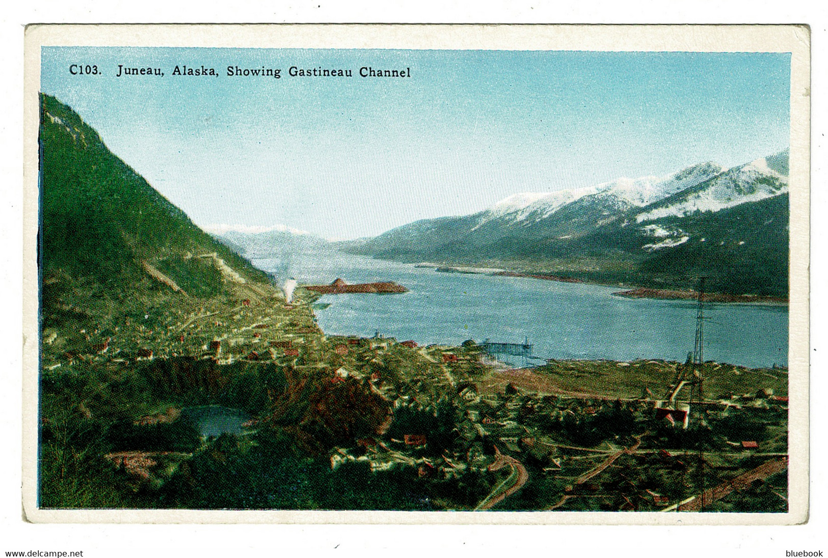 Ref 1442 - Early USA Postcard - Gastineau Channel Juneau Alaska - Juneau