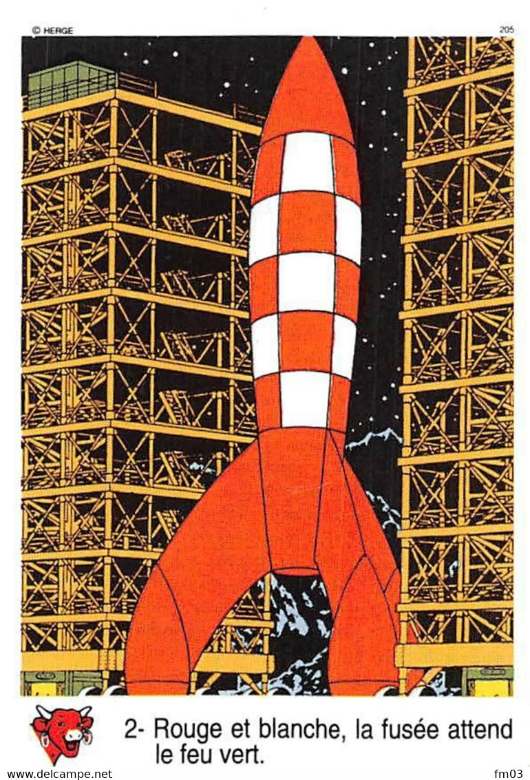 Tintin Vache Qui Rit Image 2 Espace Voyage Vers La Lune Fusée - Other & Unclassified