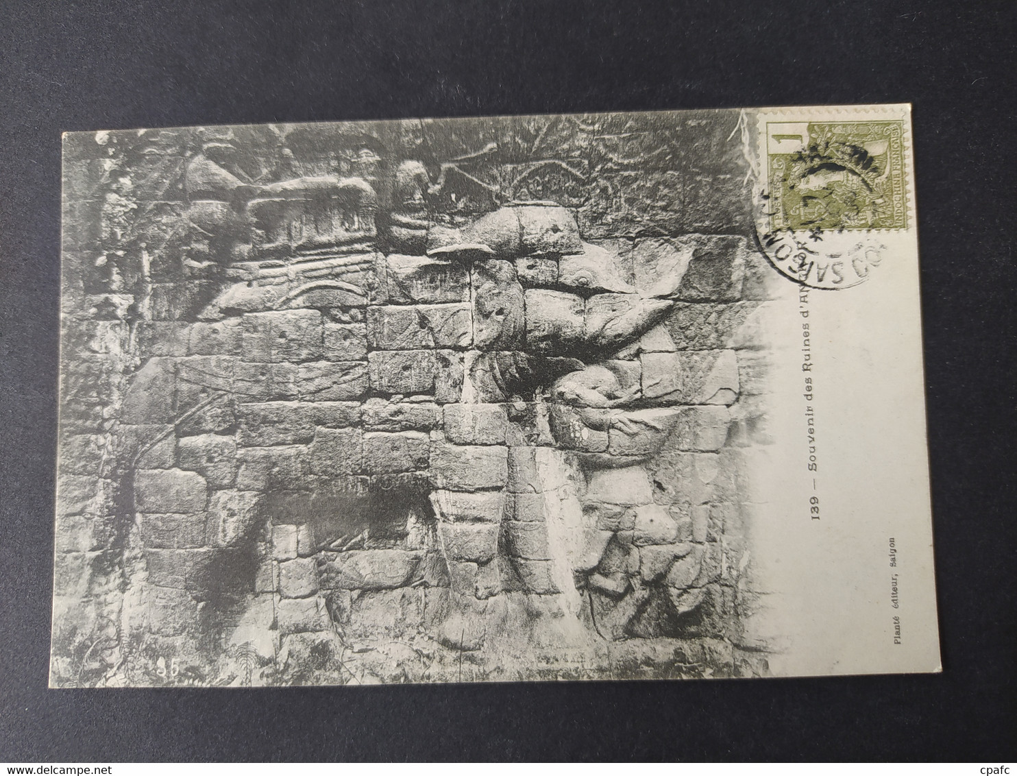 Souvenir Des Ruines D'Angkor - N°139 Edition Planté Saïgon - Timbre Et Cachet - Carte Précurseur 1900 - Cambogia