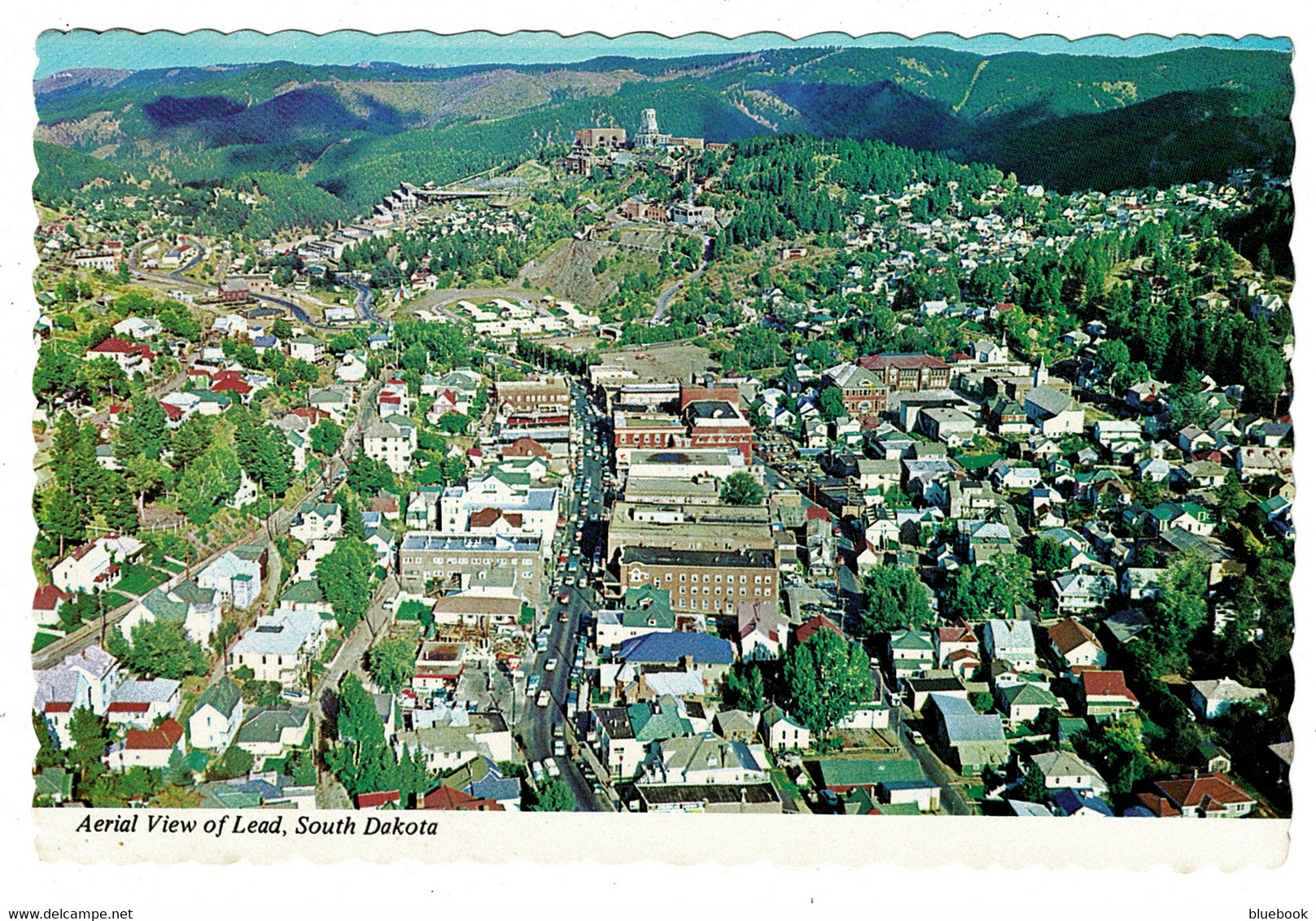 Ref 1443 - Aerial View Postcard - Lead South Dakota USA - Home Of Homestake Gold Mine - Sonstige & Ohne Zuordnung