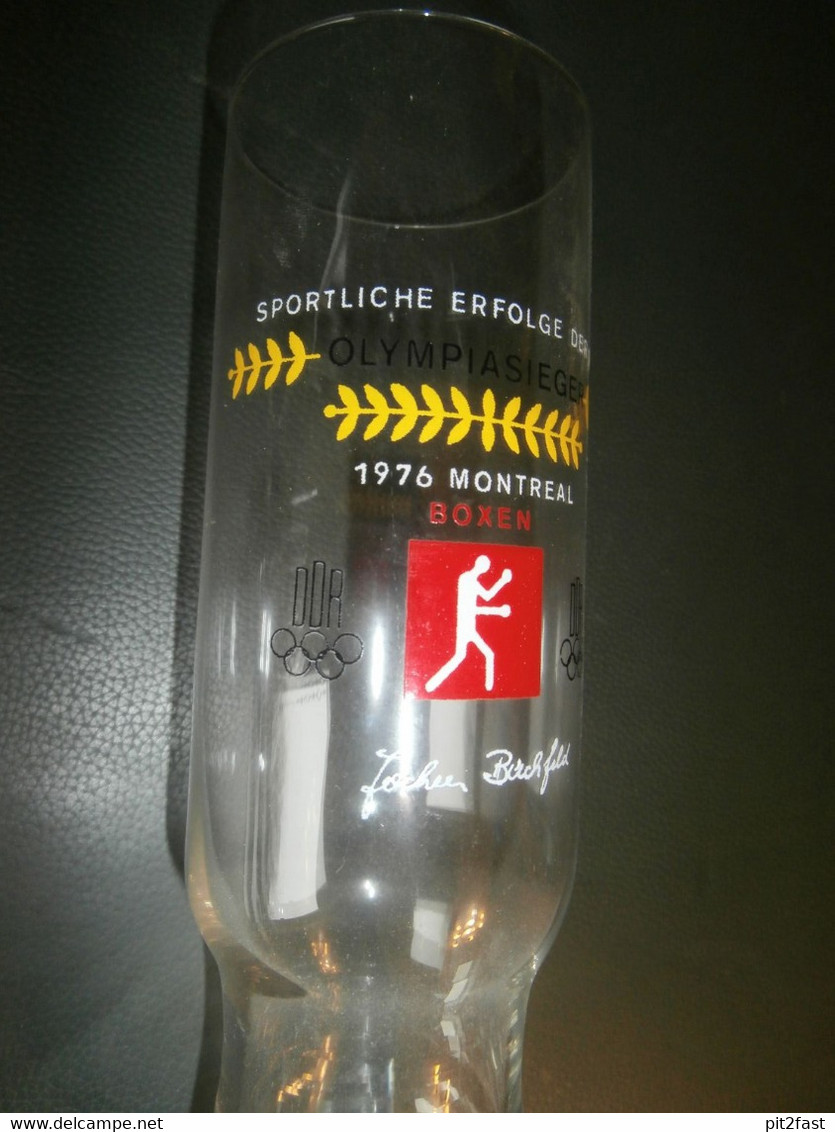 Altes Glas , Montreal 1976 , Olympiasieger Jochen Bachfeld , Boxen , Olympia , Olympiade , Boxsport , Sport !!! - Autographes