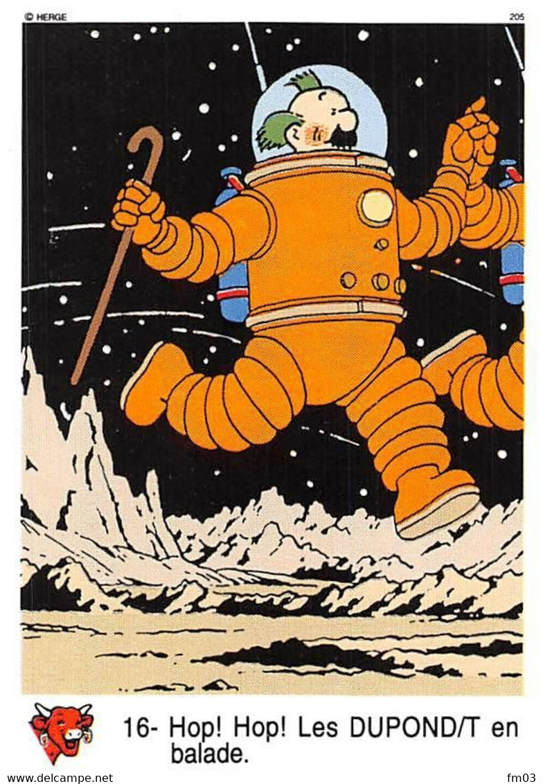 Tintin Vache Qui Rit Image 16 Espace Voyage Vers La Lune Dupont - Otros & Sin Clasificación