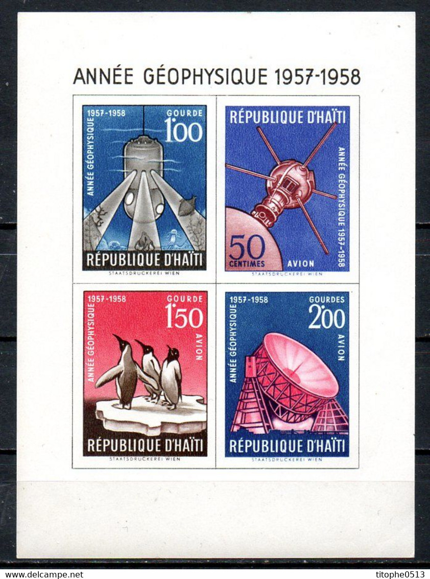 HAÏTI. BF 8 De 1958. Année Géophysique Internationale/Manchot/Observatoire. - Internationaal Geofysisch Jaar