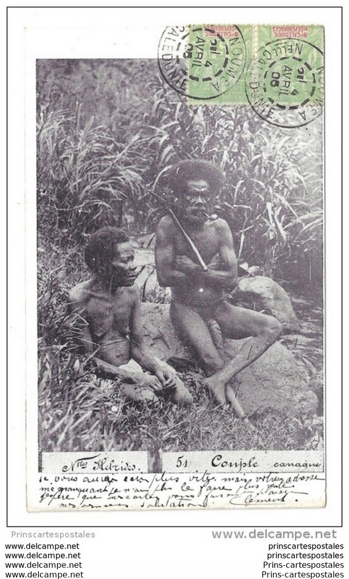 CPA Nouvelles Hébrides Un Couple Canaque - Vanuatu