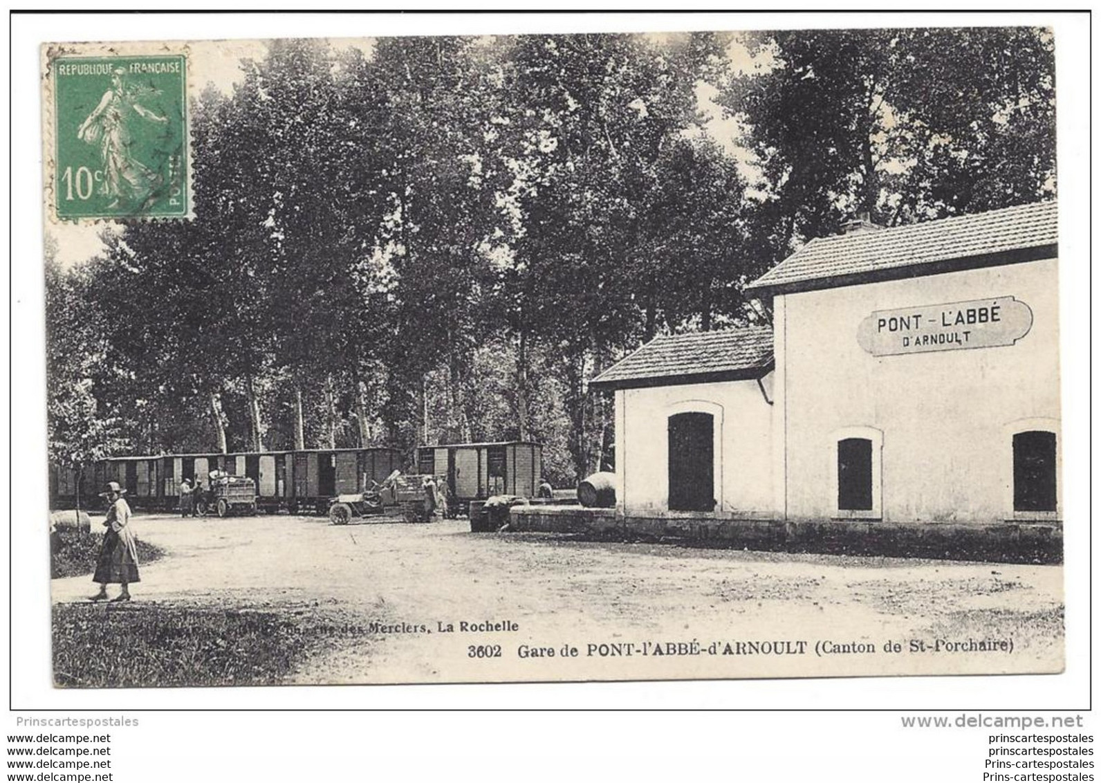 CPA 17 Pont L' Abbé D'Arnoult  La Gare Et Le Train Tramway Ligne Saintes à Marennes - Pont-l'Abbé-d'Arnoult