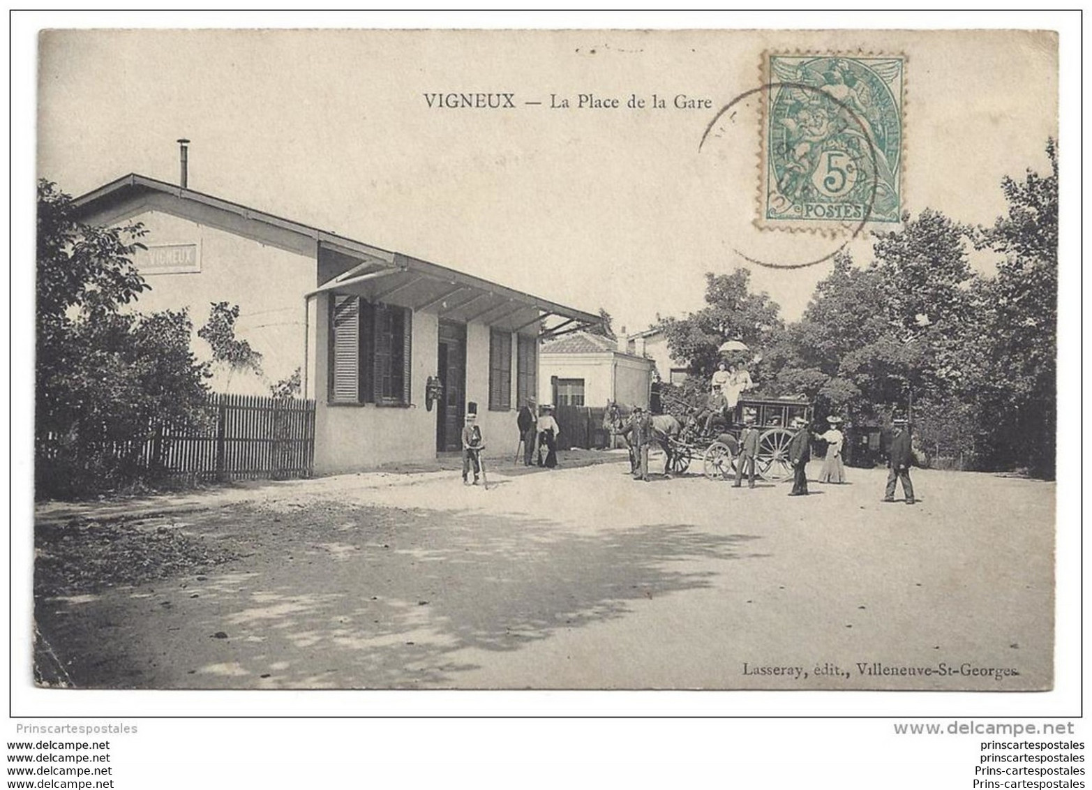 CPA 91 Vigneux La Place De La Gare - Vigneux Sur Seine