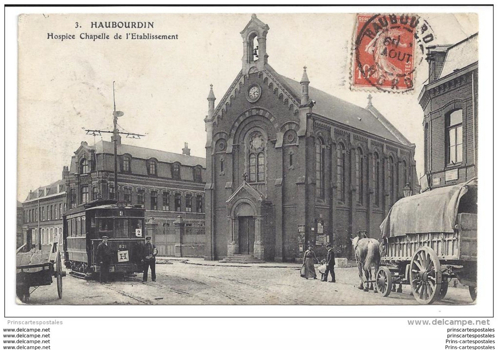 CPA 59 Haubourdin Hospice Chapelle De L'etablissement Et Le Tramway - Haubourdin