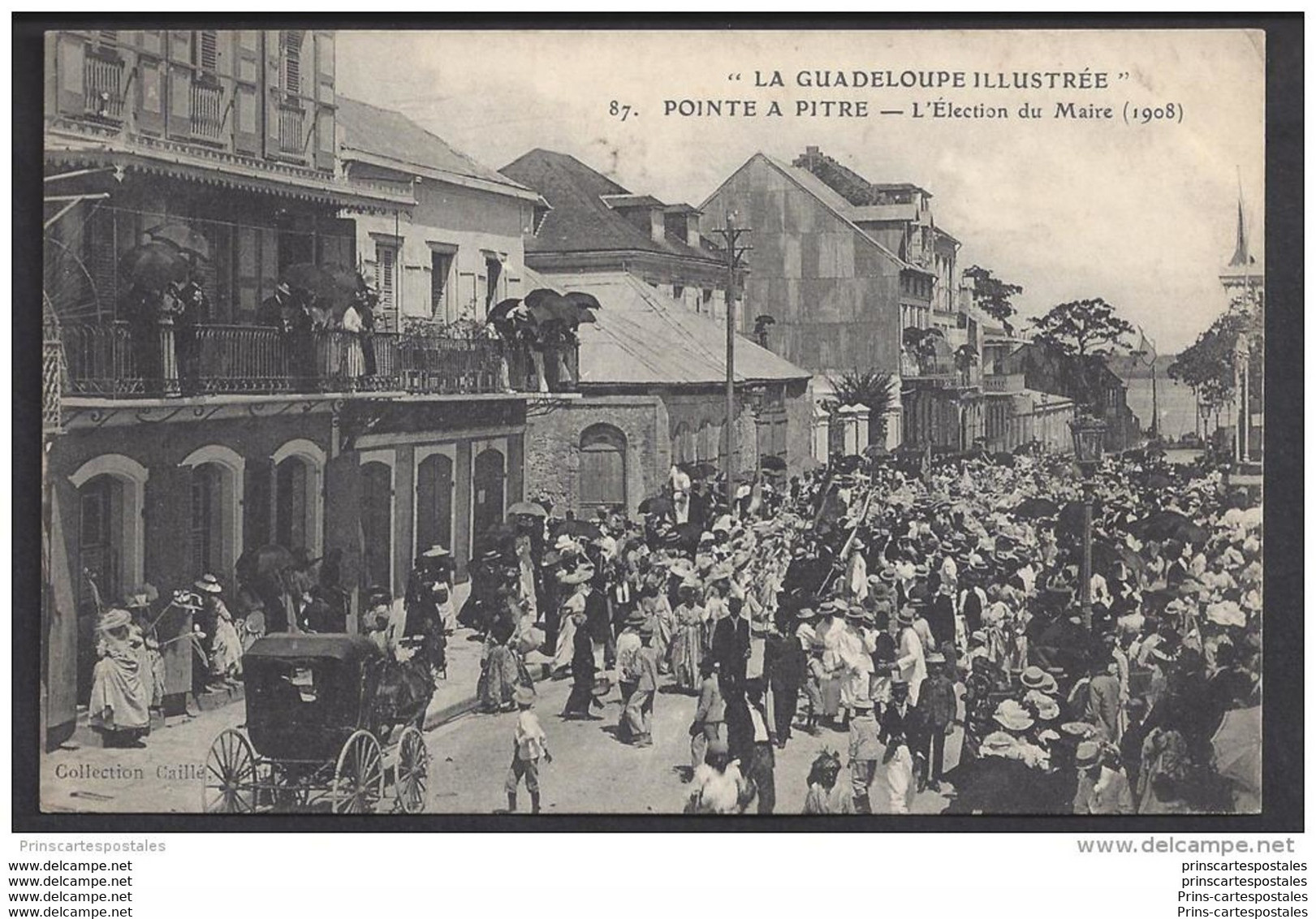 CPA Guadeloupe Pointe à Pitre L'élection Du Maire  1908 - Pointe A Pitre