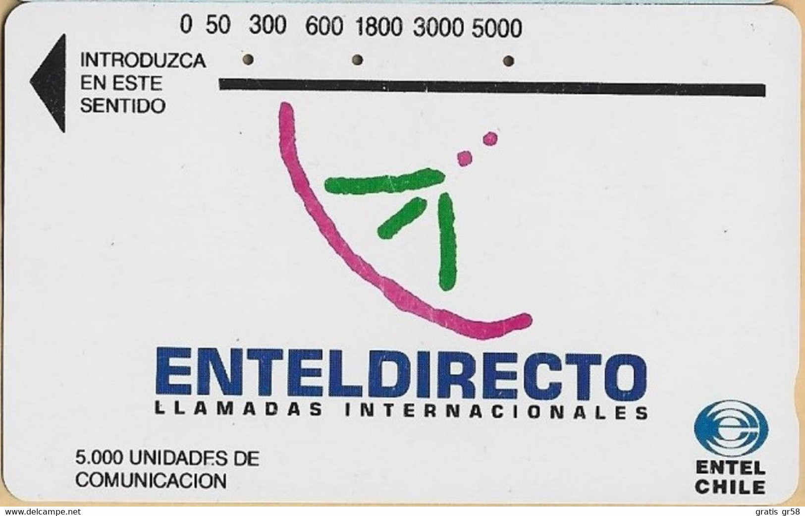 Chile - CL-Tam-05, Tamura, Enteldirecto - Brown Reverse, 5000C$, Used - Chile