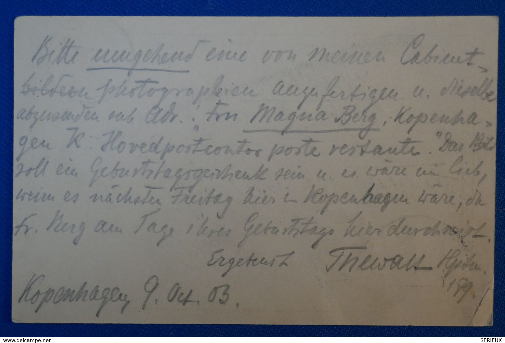 I  23 DANEMARK  BELLE LETTRE RARE 1903 POUR LEIPZIG + TEMOIGNAGE  + AFFRANCHISSEMENT INTERESSANT - Cartas & Documentos