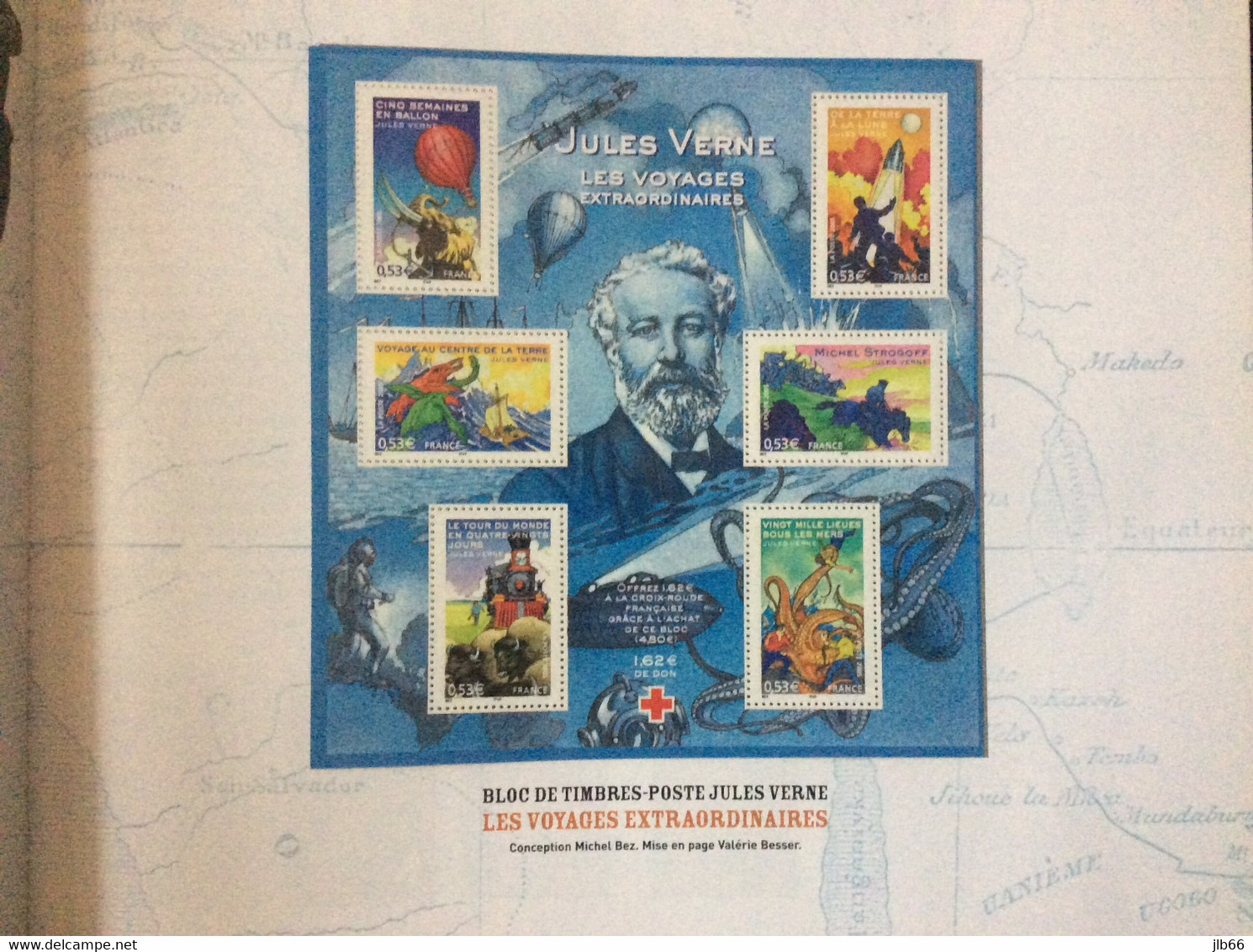 Livre Timbré Jules Verne Aventures Et Légendes Complet Avec Son Bloc Sa Gravure Et Ses 6 Feuillets Gommés Inedits - Postdokumente