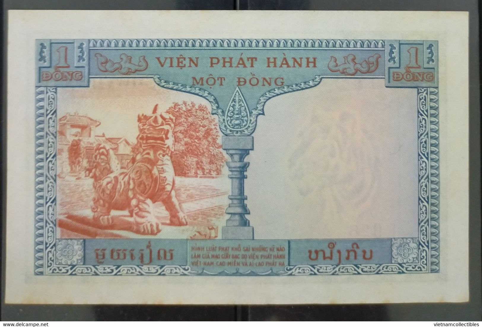 Indochine Indochina Vietnam Viet Nam Laos Cambodia 1 Piastre UNC Banknote Note 1954 - P#105 / 2 Photo - Indochina