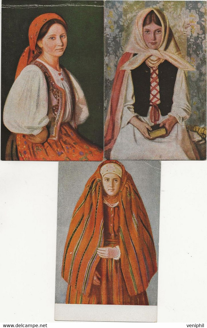 POLOGNE - 3 CARTES FOLKLORE ET COSTUMES - Polen