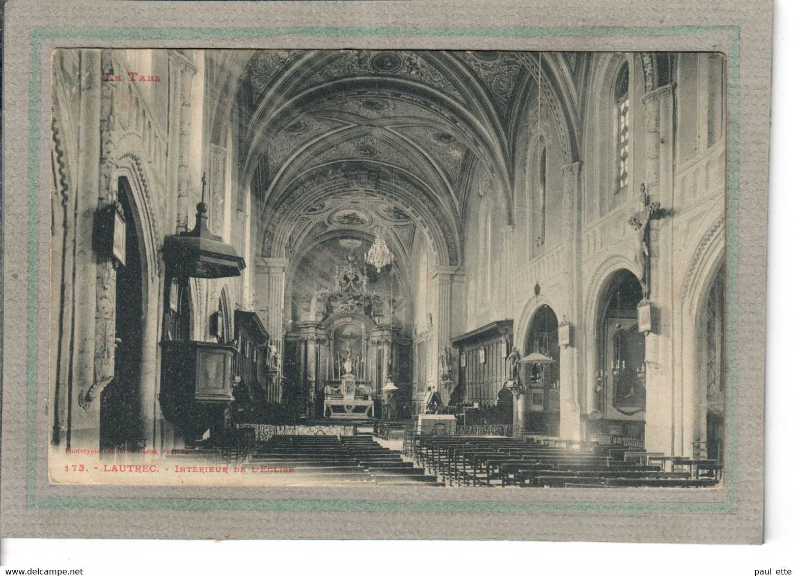 CPA - (81) LAUTREC - Aspect De L'intérieur De L'Eglise En 1905 - Lautrec