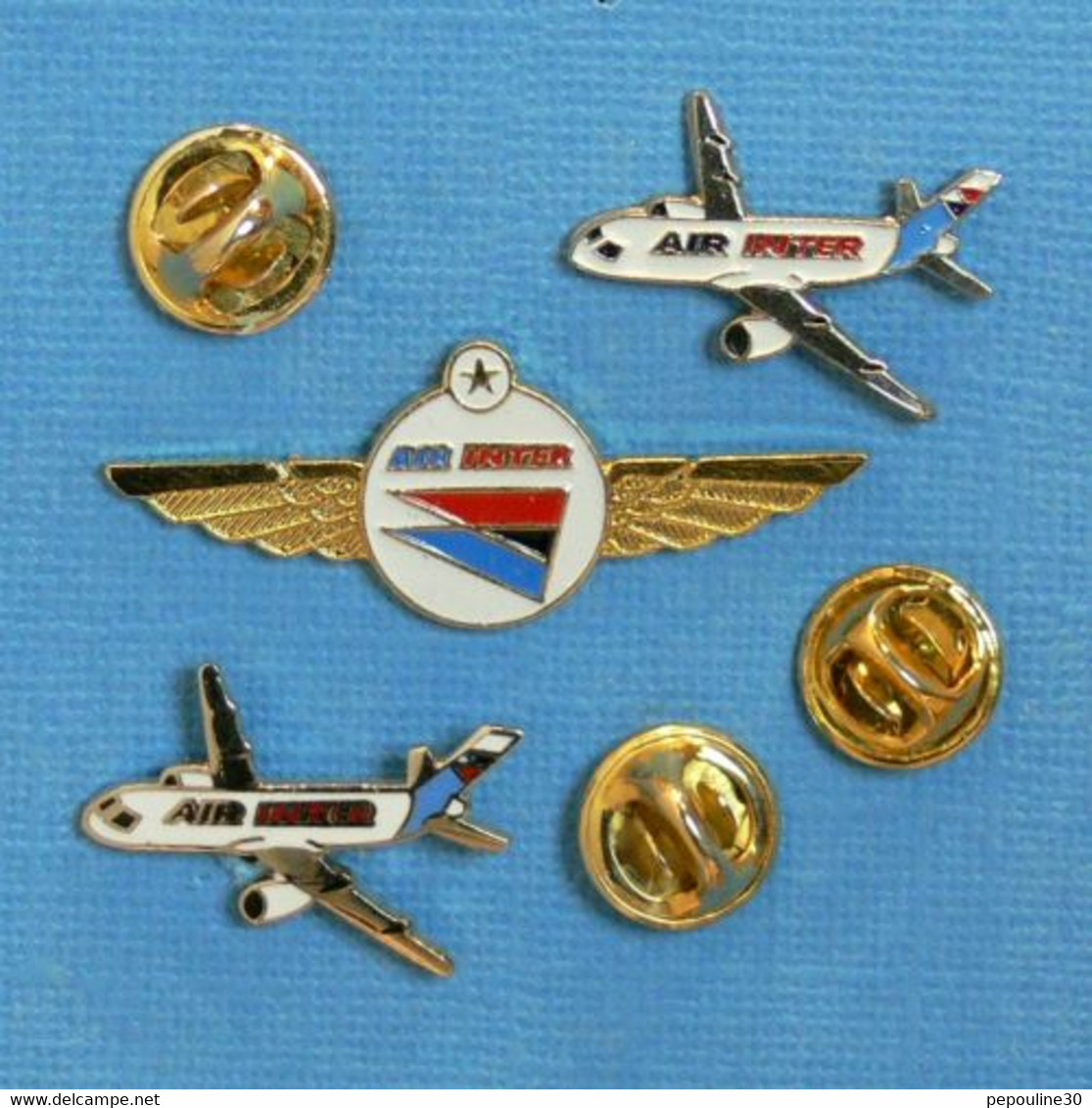 3 PIN'S //  ** AIR INTER / Cie AÉRIENNE FRANÇAISE 1958 / 1997 FUSION AVEC AIR FRANCE ** - Avions