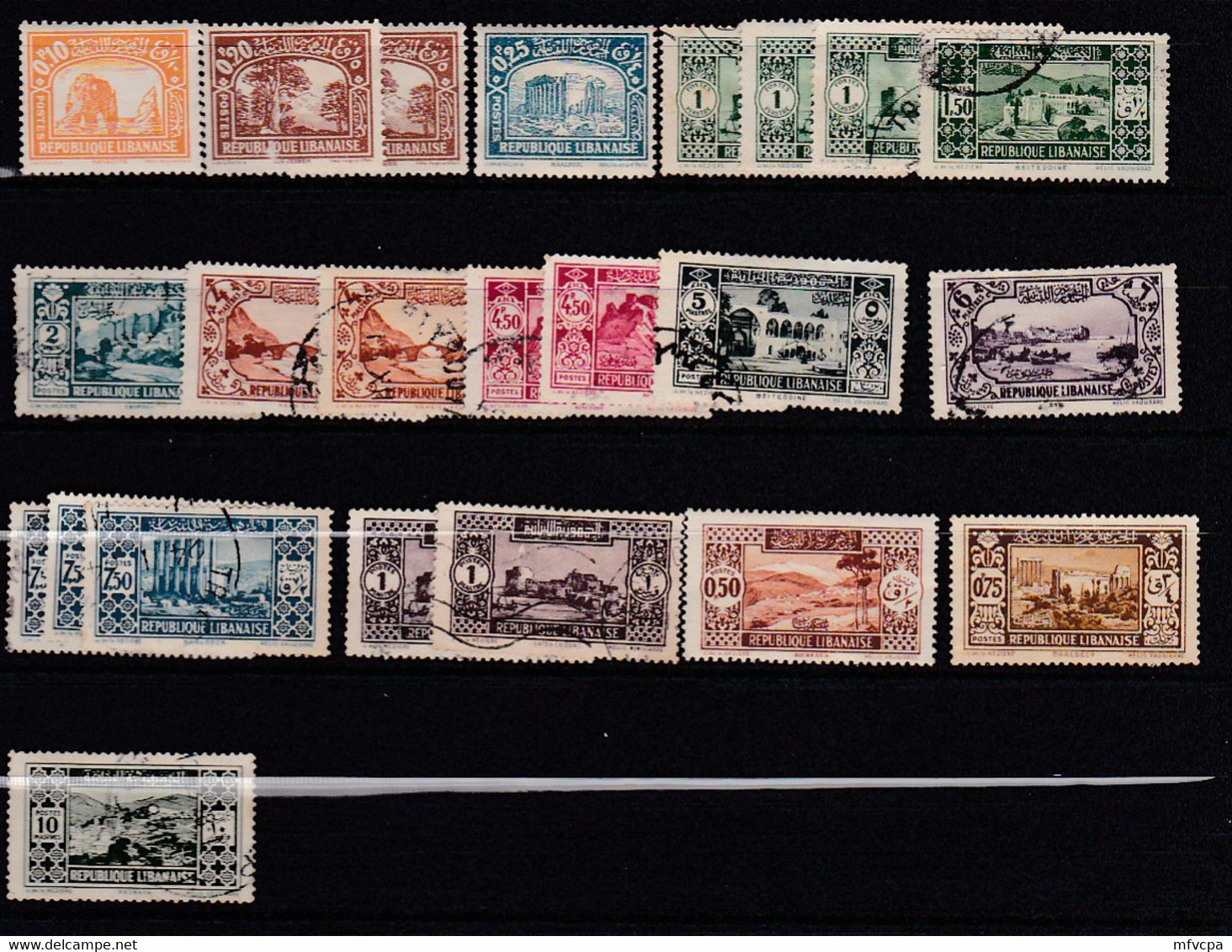 Lt0169 GRAND LIBAN 1930-35  Série Courante 14 Val. N & (O) - Usati