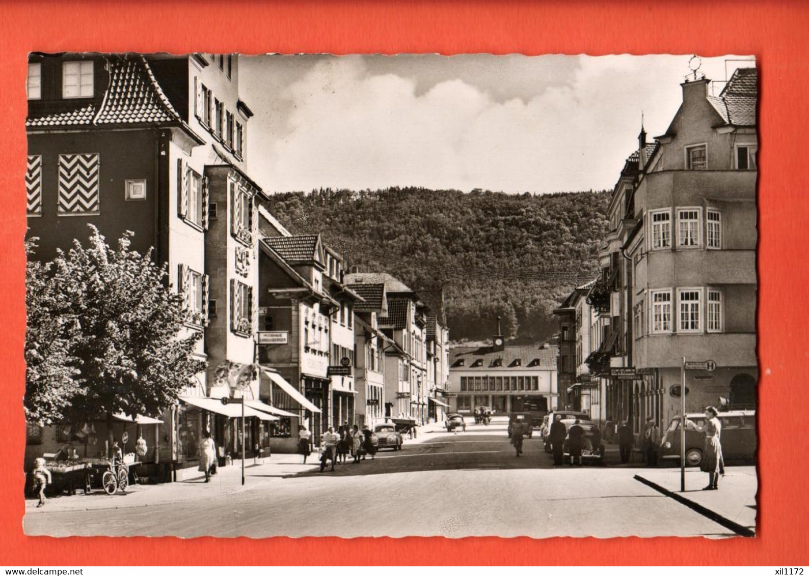 ZHA-32 Ebingen Albstadt Bahnhofstrasse  Gelaufen 1955 Nach Schweiz. Verlag Metz 444/198 - Albstadt