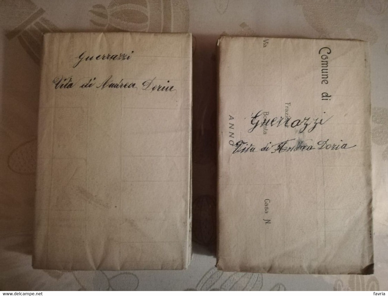 Andrea Doria 2 Volumi - 1864  Di F. D. Guerrazzi # Casa Editrice Italiana Di M. Guigoni # 396+ 386pagine - Libri Antichi