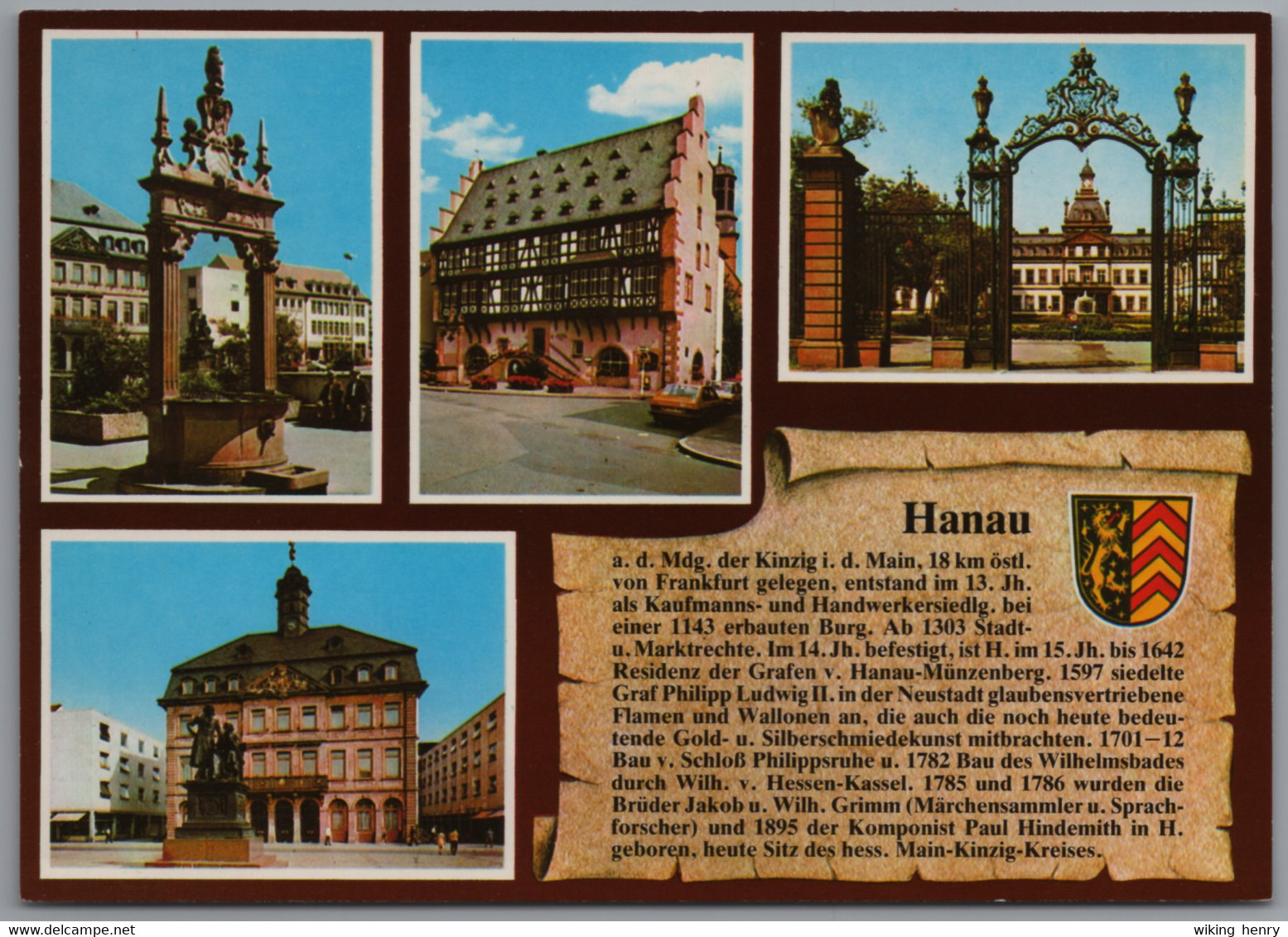 Hanau - Mehrbildkarte 10   Mit Chronik - Hanau