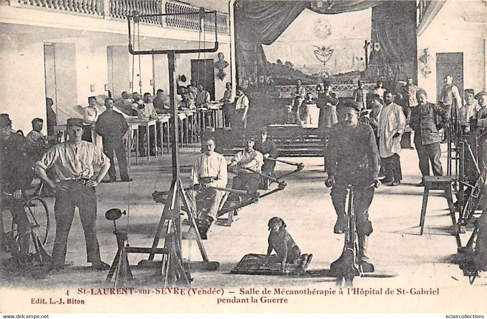 St Laurent Sur Sèvre      85     Hôpital De Guerre.   Salle De Mécanothérapie      (Voir Scan) - Autres & Non Classés