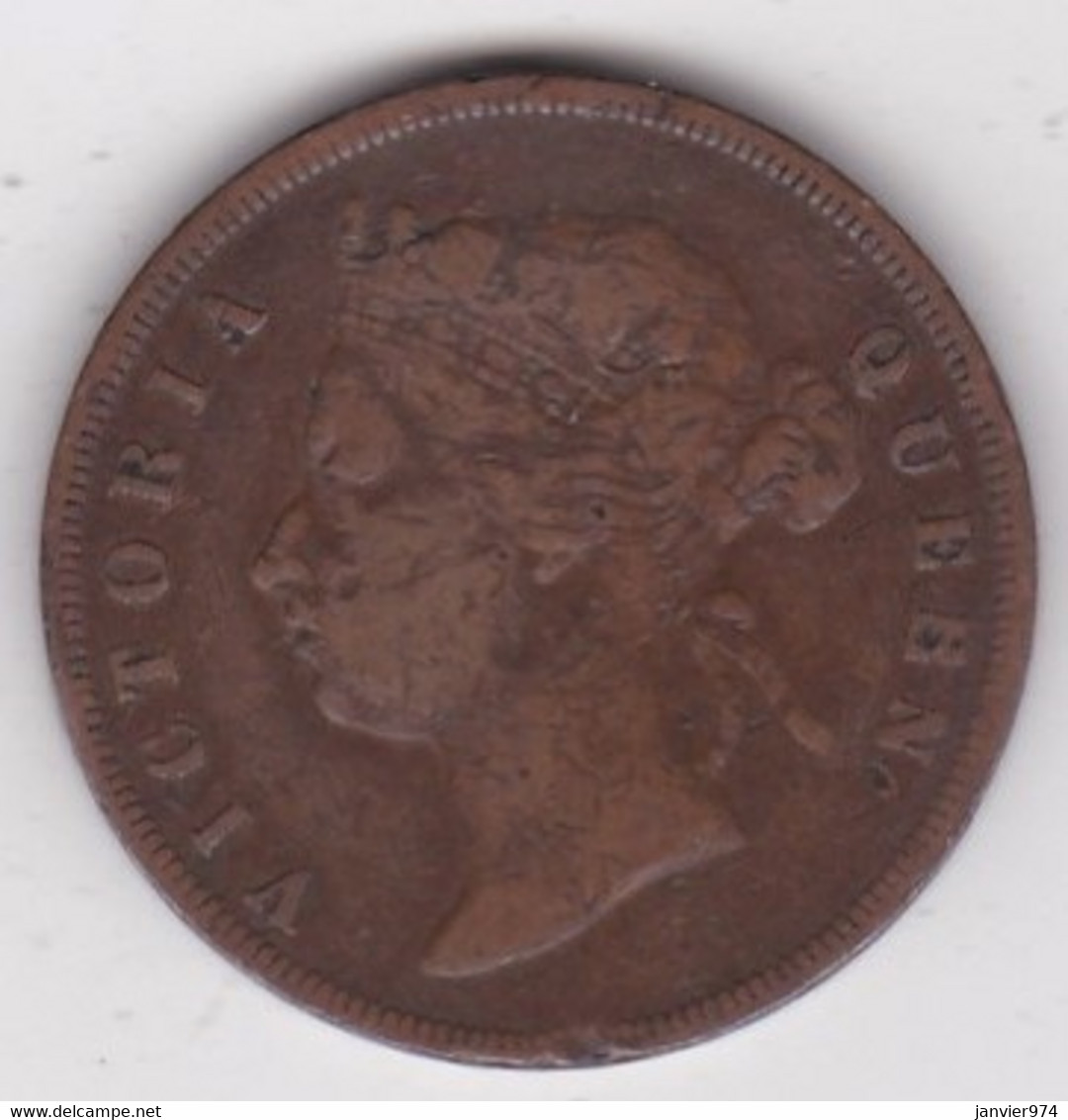 Straits Settlements 1 Cent 1875 Victoria, En Bronze, KM# 9 - Malaysie